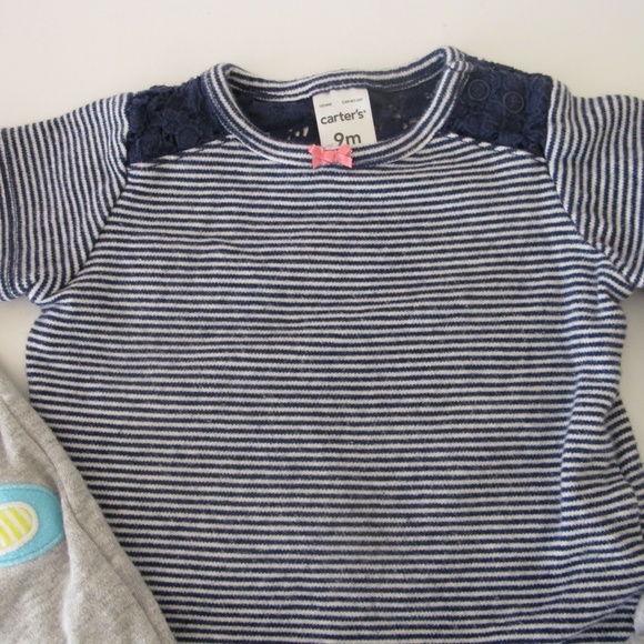Bundle of 4 Baby Infant Carter's Onesie's Size 9 months GUC - Picture 4 of 6